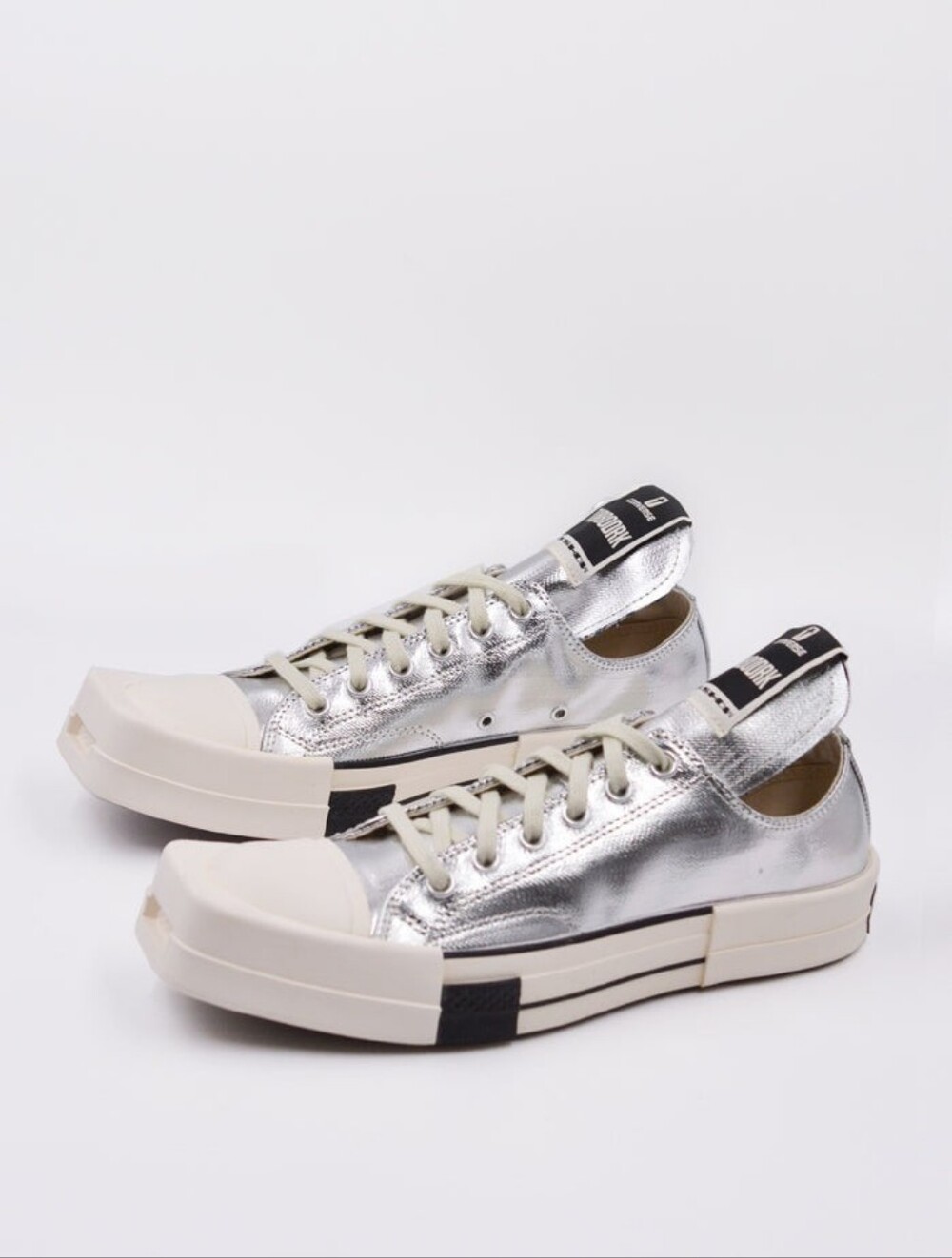 Rick Owens DRKSHDW x Converse TURBODRK Silver W9.5 / M7.5